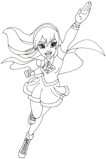 428x640 Free Printable Super Hero High Coloring Pages Supergirl Super