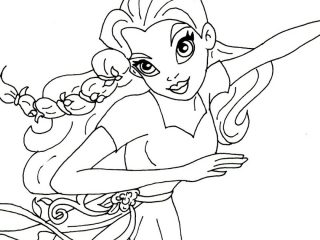320x240 Poison Ivy Coloring Page Free Printable Super Hero High Coloring