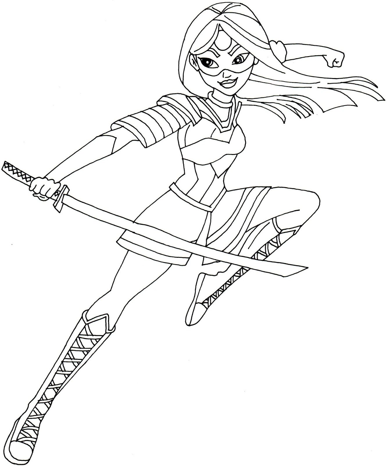 1335x1600 Free Printable Super Hero High Coloring Page For Katana Pages