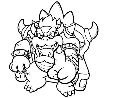 400x333 Printable Super Mario Land Bowser Characters Coloring Pages