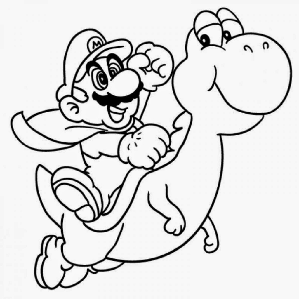 1024x1024 Super Mario Bros Video Games Printable Coloring Pages