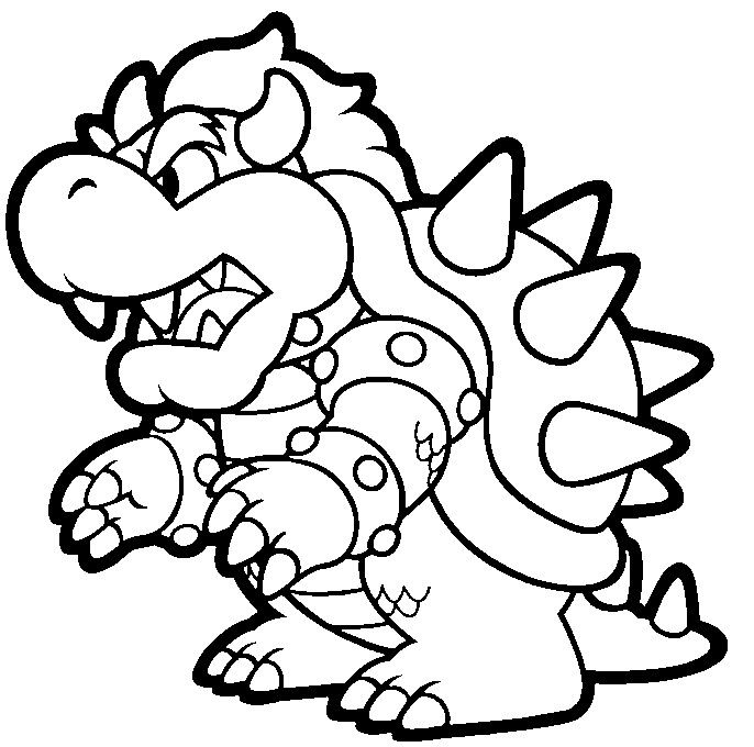 686x680 Super Mario Coloring Pages
