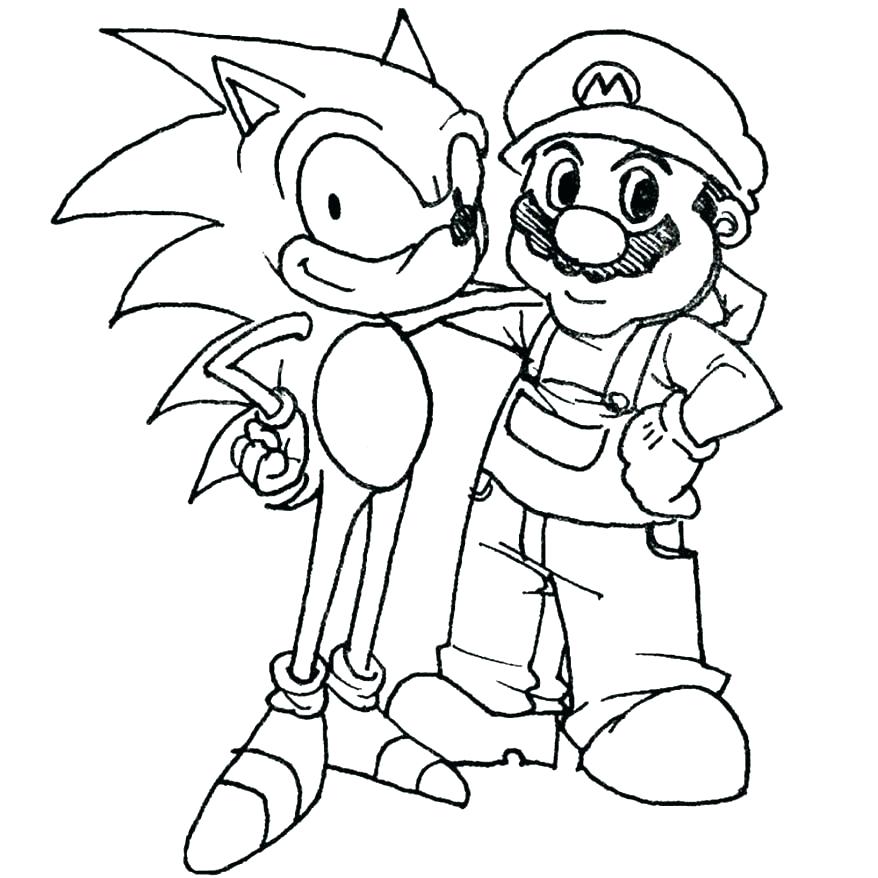 878x878 Super Mario Bros Coloring Pages