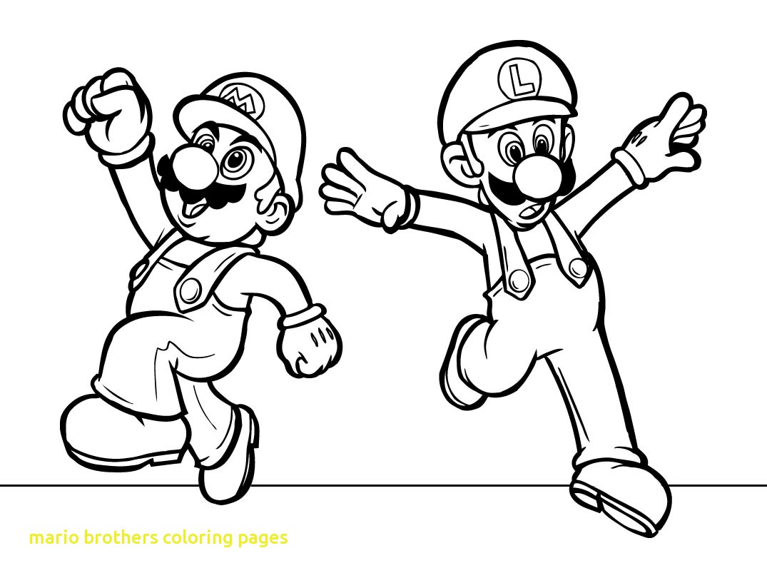 1075x810 Mario Brothers Coloring Pages With Super Mario Brothers