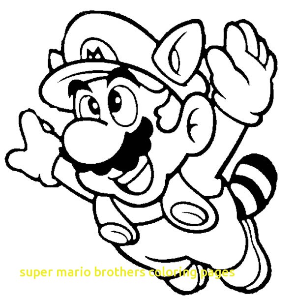 600x610 Super Mario Brothers Coloring Pages With Amazing Super Mario