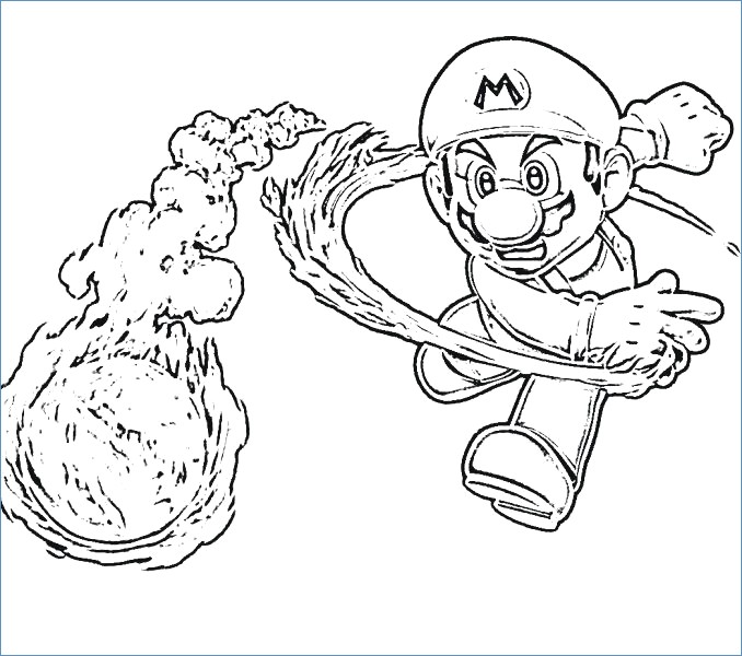 678x600 Mario And Luigi Easy Mario Coloring Page
