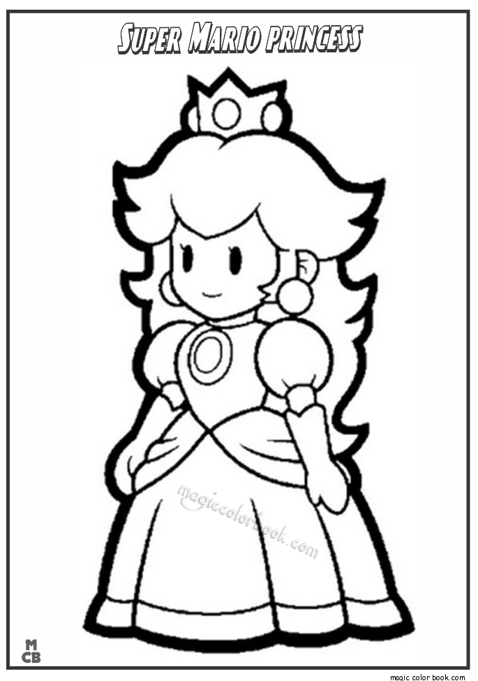 685x975 Super Mario Princess Coloring Pages