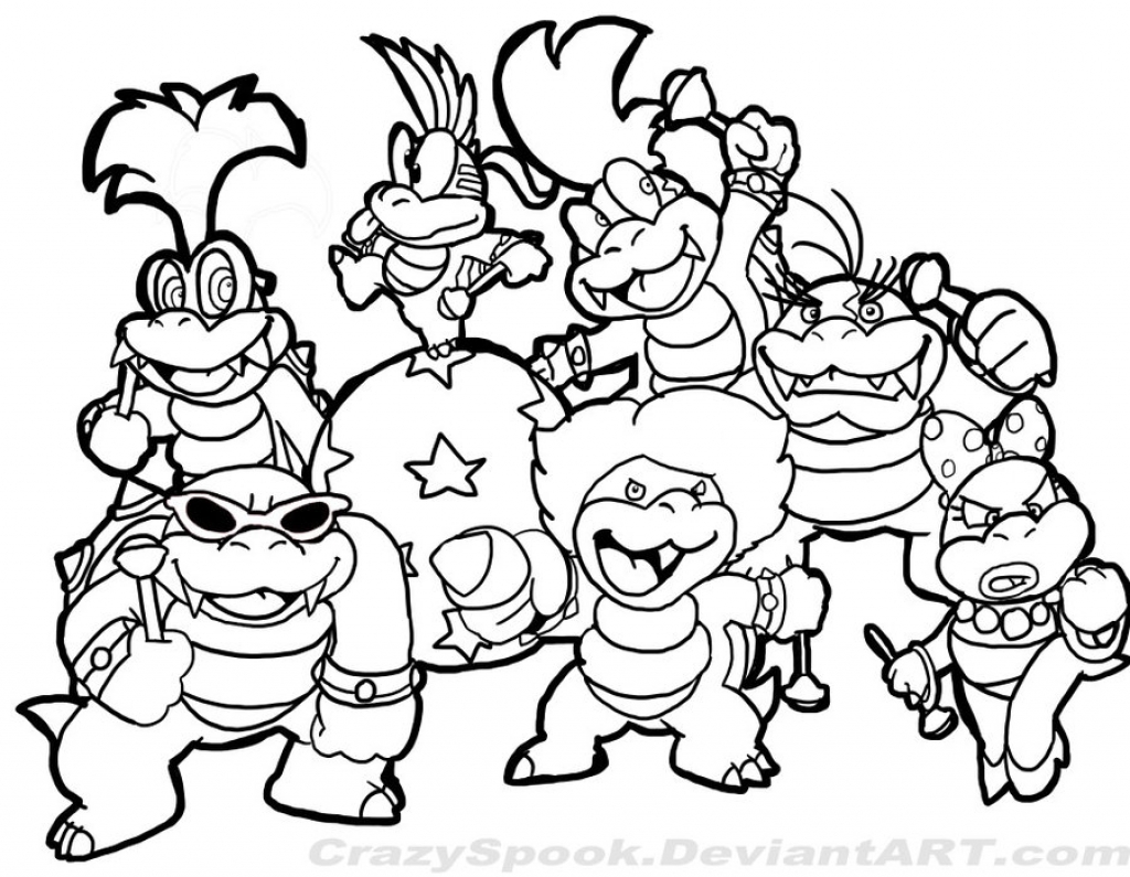 1024x795 Printable Mario Brothers Coloring Pages