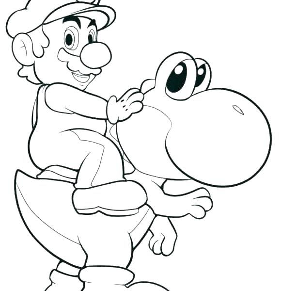 580x600 Super Mario Christmas Coloring Pages Best Coloring Sheets Images