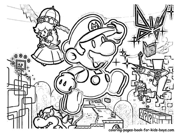 736x568 Super Mario Coloring Pages For Christmas