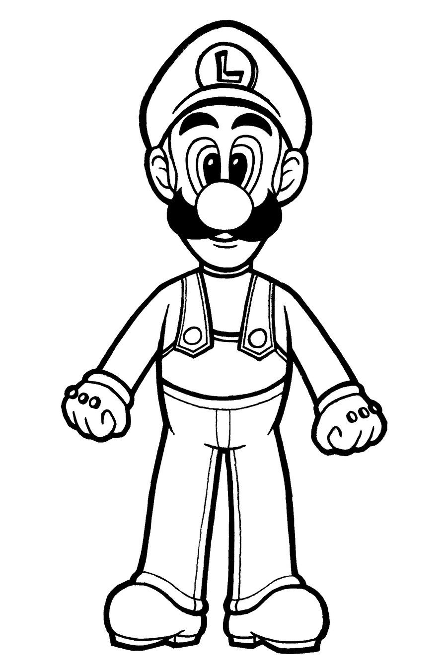 900x1350 Printable Luigi Coloring Pages