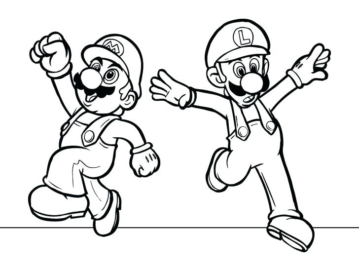 728x549 Free Mario Coloring Pages And High Five Coloring Pages Free Online