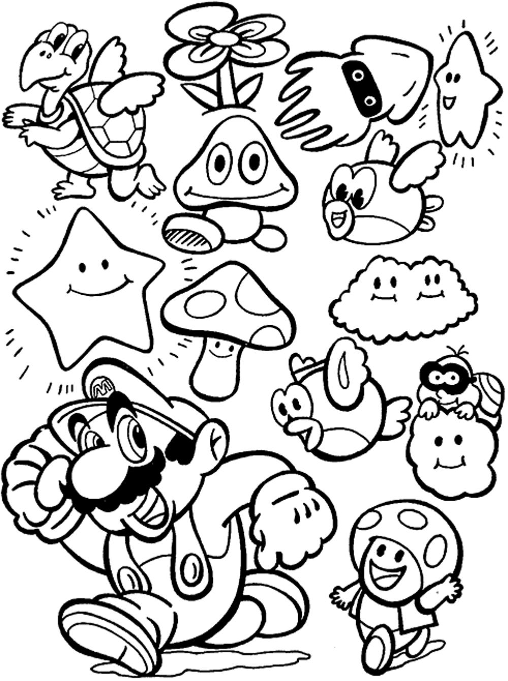 1000x1340 Startling Super Mario Bros Coloring Pages Free