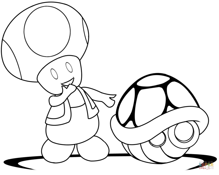 860x687 Toad Coloring Page Super Mario Bros Toad Coloring Page Free