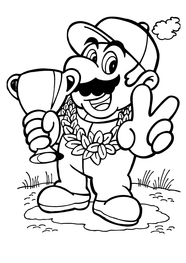 595x842 Super Mario Colouring Pages To Print Mario Kart Coloring Pages