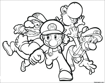 431x338 Super Mario Galaxy Coloring Pages To Print Characters Gallery New