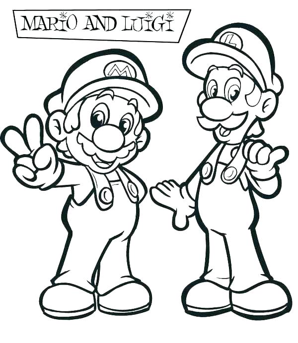 600x692 Mario Brothers Coloring Page And Coloring Pages Super Brothers