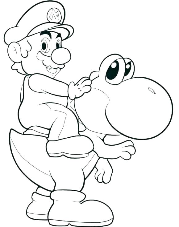 580x737 Super Mario Printable Coloring Pages Super Mario World
