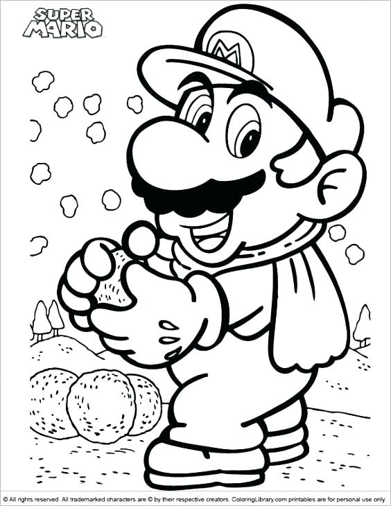 564x730 Paper Mario Coloring Pages