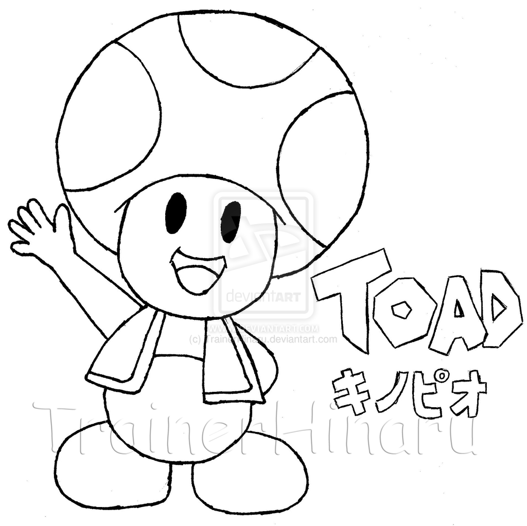 1024x1023 Mario Toad Coloring Pages
