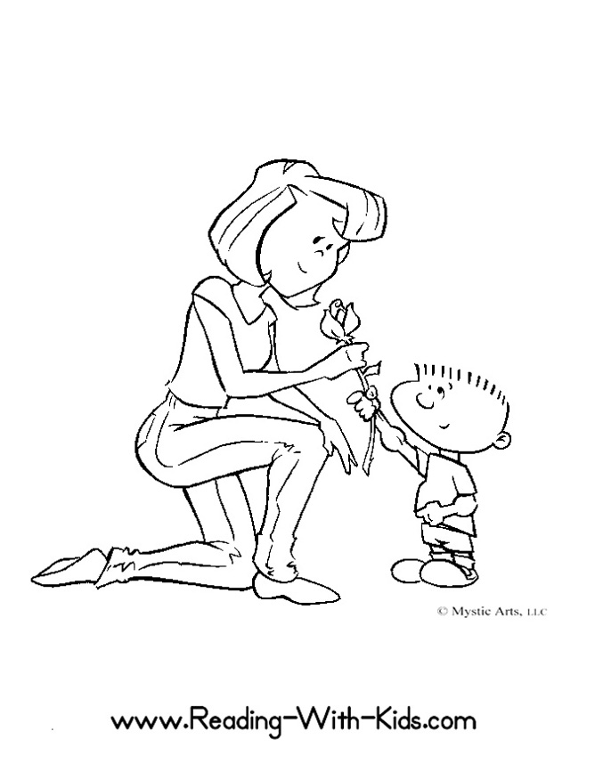 677x876 Amazing Of Simple Super Mom Have Mom Coloring Pages