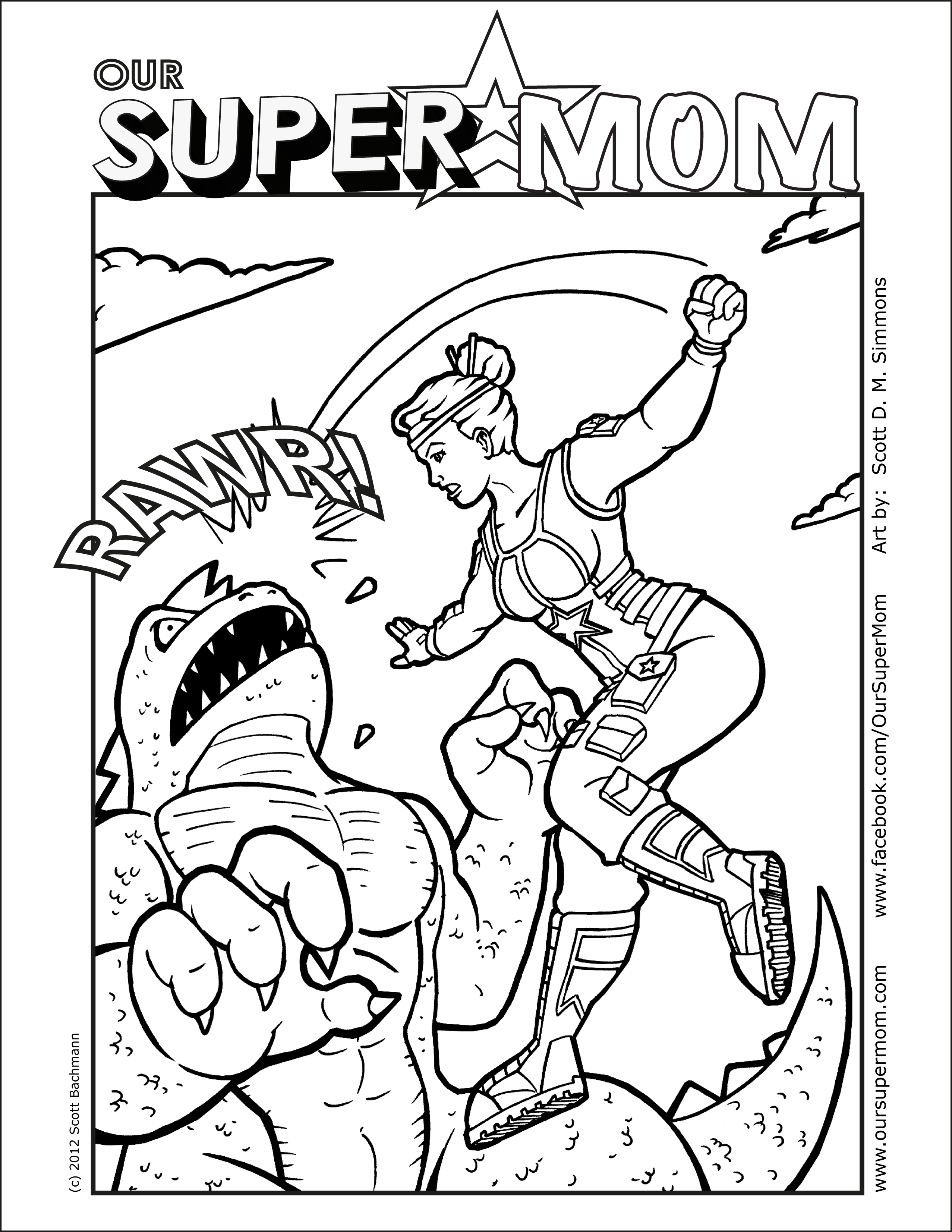 2554x3304 Super Mom Coloring Pages