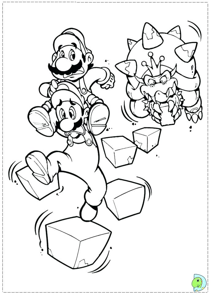 691x960 Super Paper Mario Luigi Coloring Pages And Page Draw Vs
