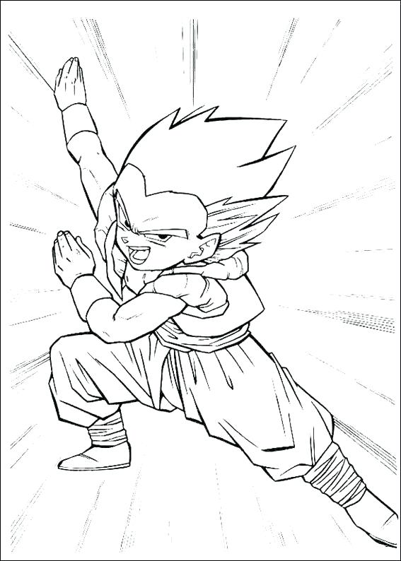 567x794 Goku Coloring Sheets Dragon Ball Z Goku Super Saiyan Coloring