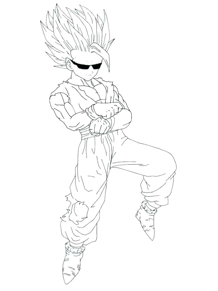 750x1000 Goku Super Saiyan Coloring Pages Super Coloring Pages Coloring