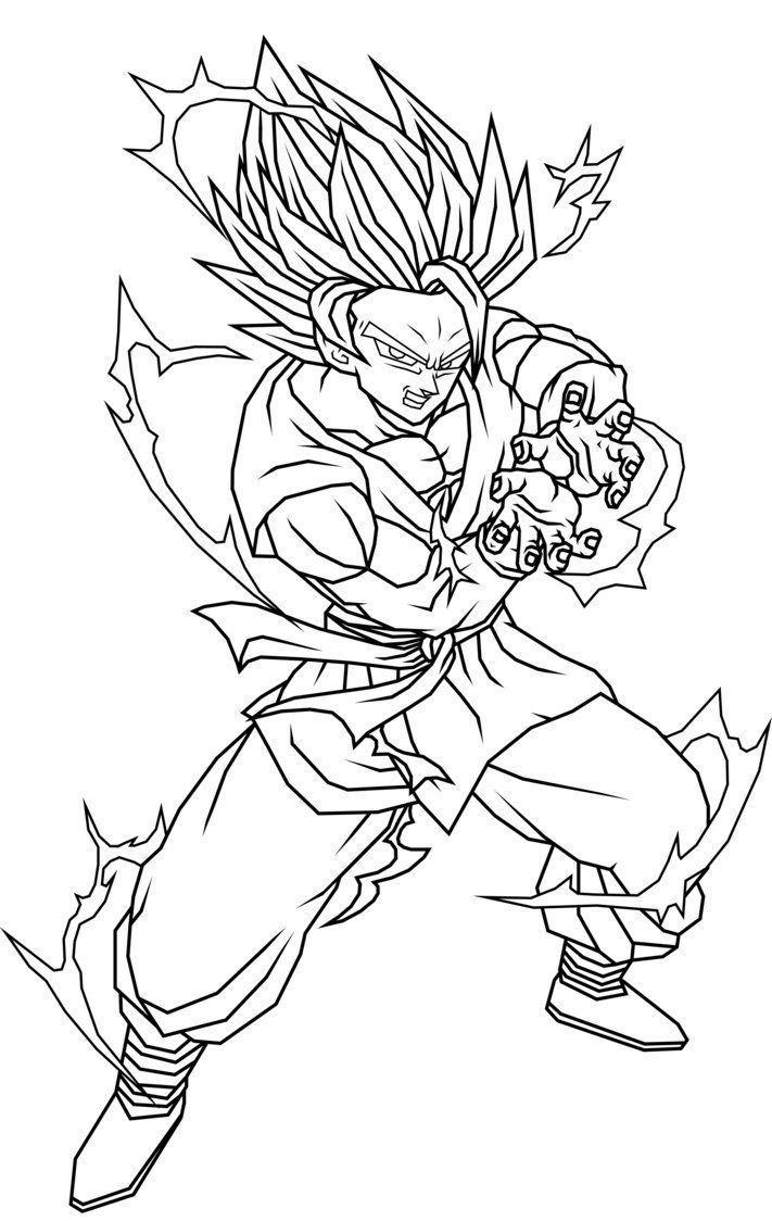 711x1124 Last Chance Goku Super Saiyan Coloring Pages