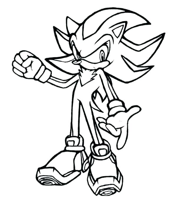 600x697 Super Shadow The Hedgehog Coloring Pages Ratejna Coloriage