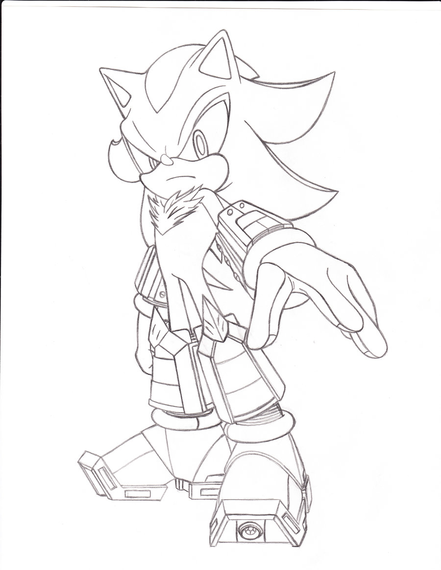 900x1165 Shadow The Hedgehog Coloring Pages