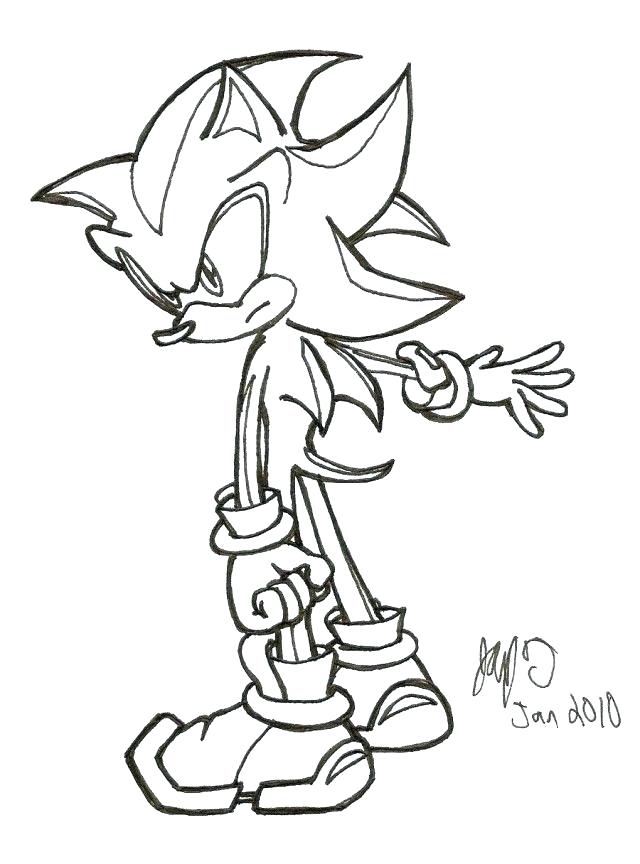 640x864 Sonic Coloring Pages Shadow Sonic Coloring Pages Sonic Coloring