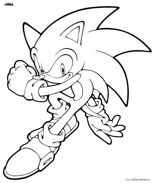 600x716 Super Sonic And Super Shadow Coloring Pages