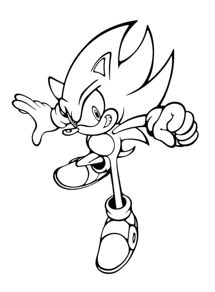 753x1024 Nice Super Sonic Coloring Pages Coloring