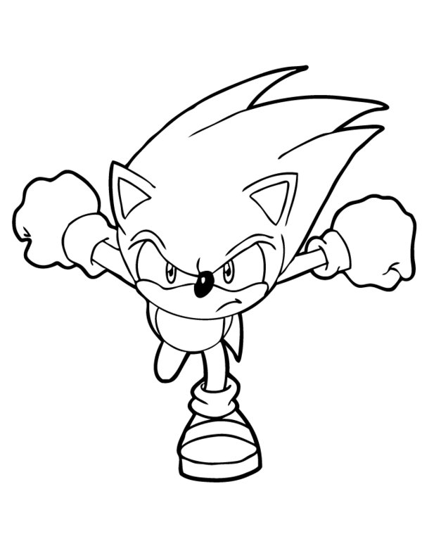 600x776 Sonic Hedgehog Coloring Pages Simple Images Of Sonic