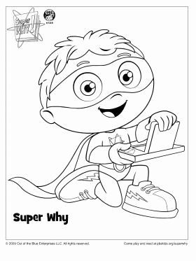 Super Why Coloring Pages Printable