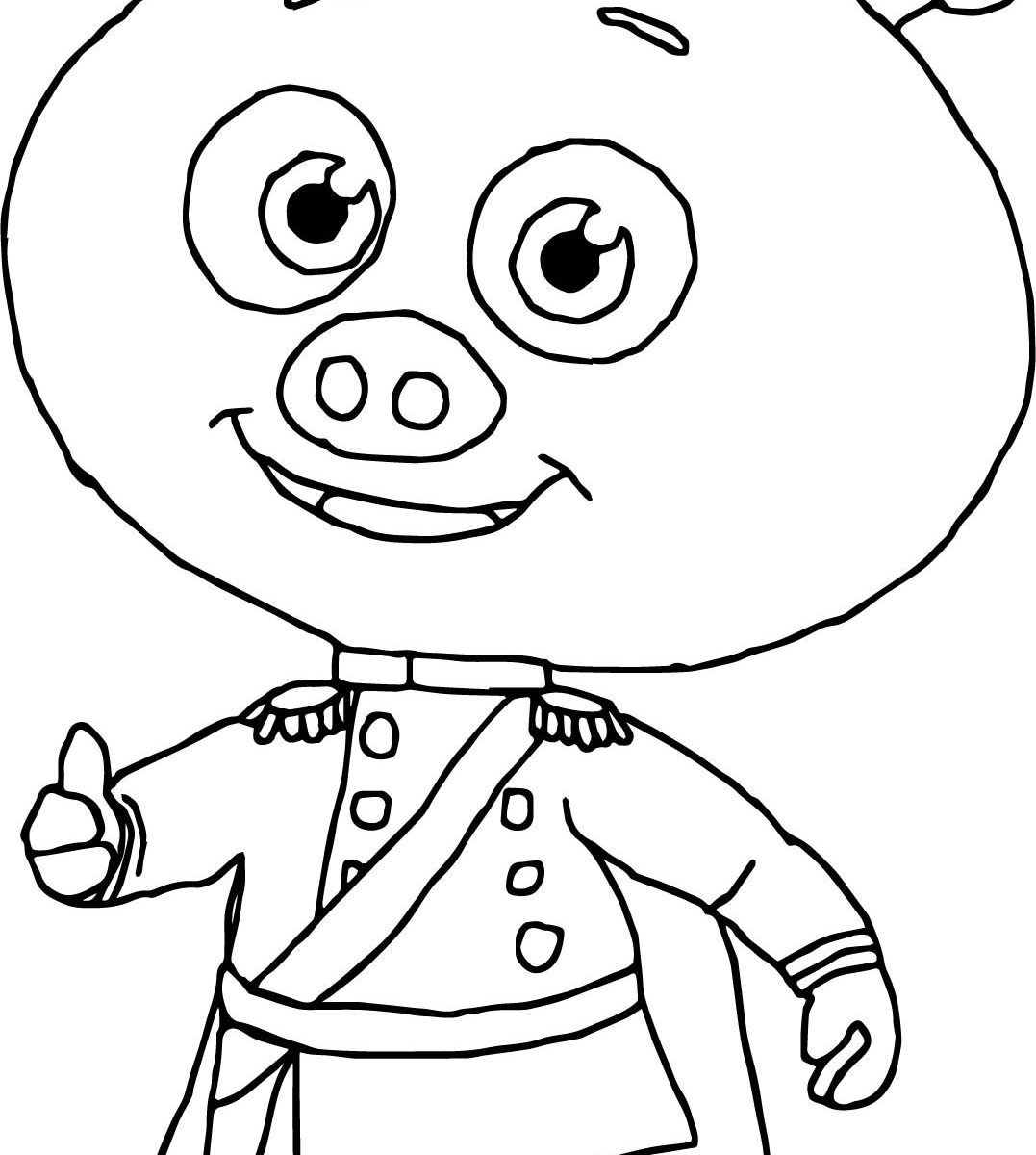 1077x1200 Prince Pig Super Why Coloring Page Cartoon Pages Free Printable
