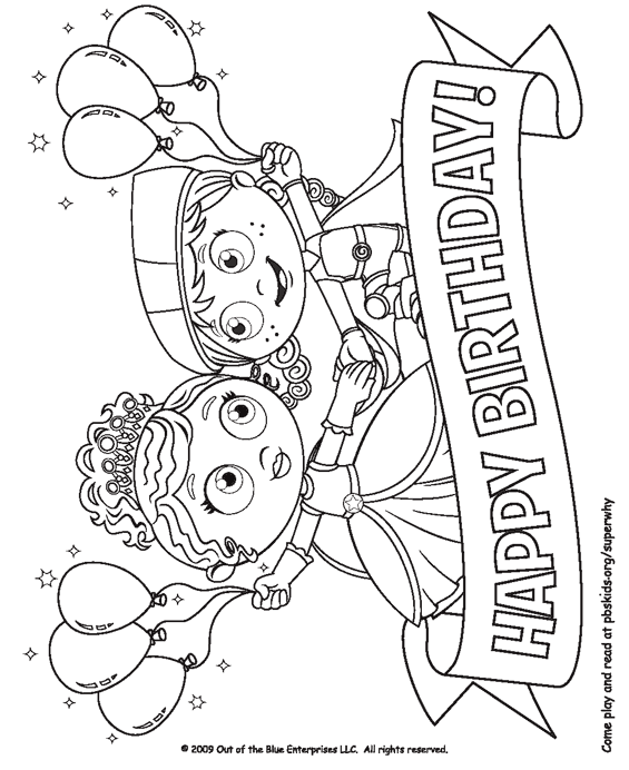 565x692 Printable Black And White Super Why! Coloring Page