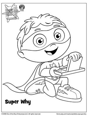 300x400 Super Why Coloring Book Pages Parents, Books And Birthdays