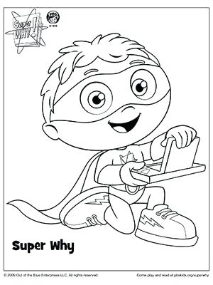 300x400 Super Why Coloring Sheets More Super Why Coloring Pages Super
