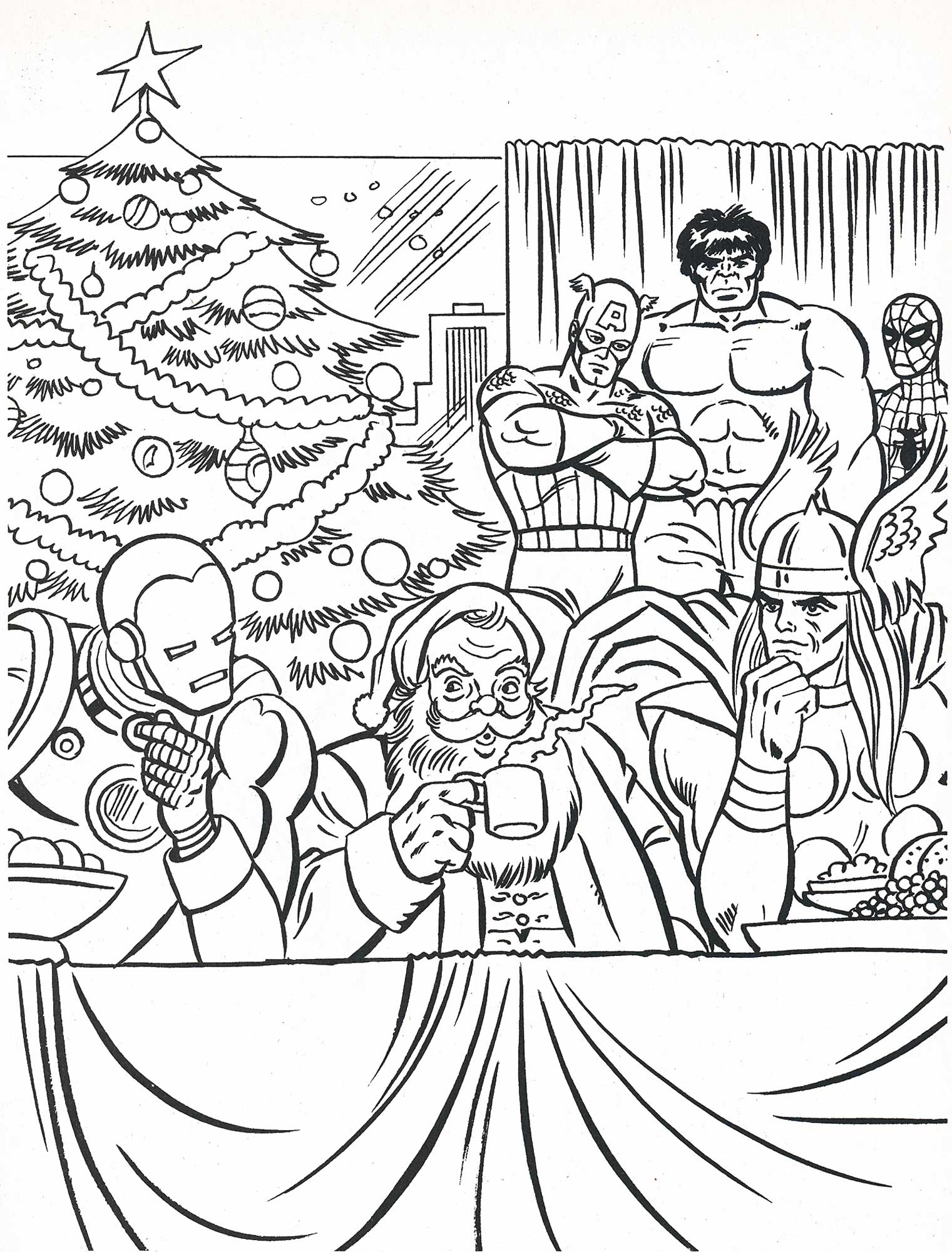 1521x2000 Superhero Christmas Coloring Pages Free