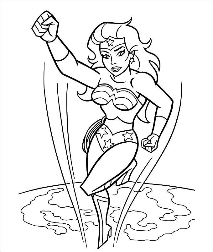 680x802 Free Superhero Coloring Pages