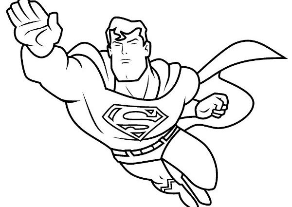 600x425 Superhero Coloring Page Intended For Super Hero Inspirations