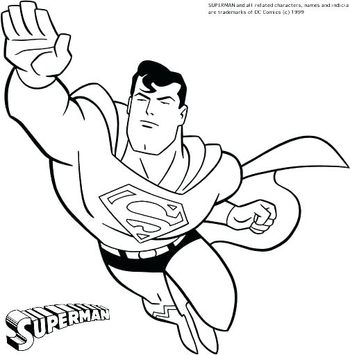 504x512 Superhero Coloring Page