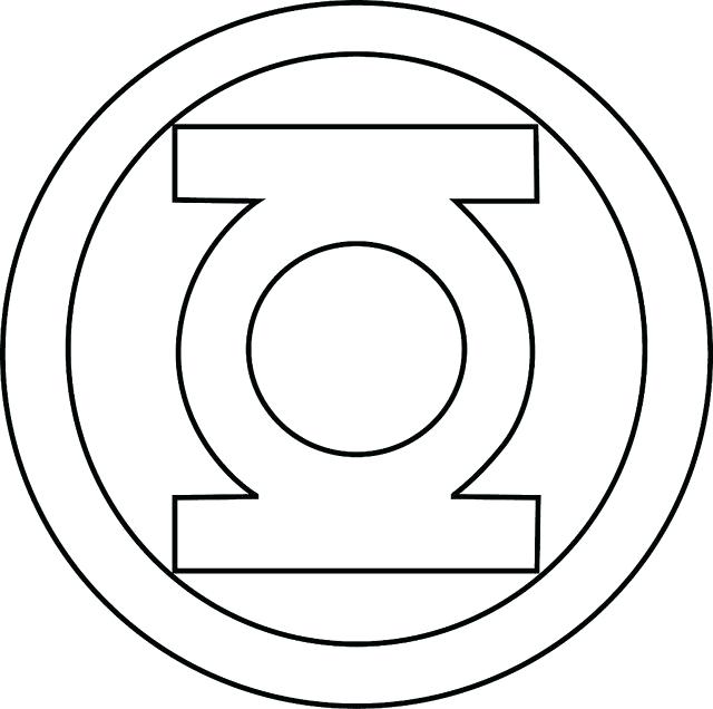 640x636 Superhero Logo Coloring Pages Green Lantern Logo Coloring Page