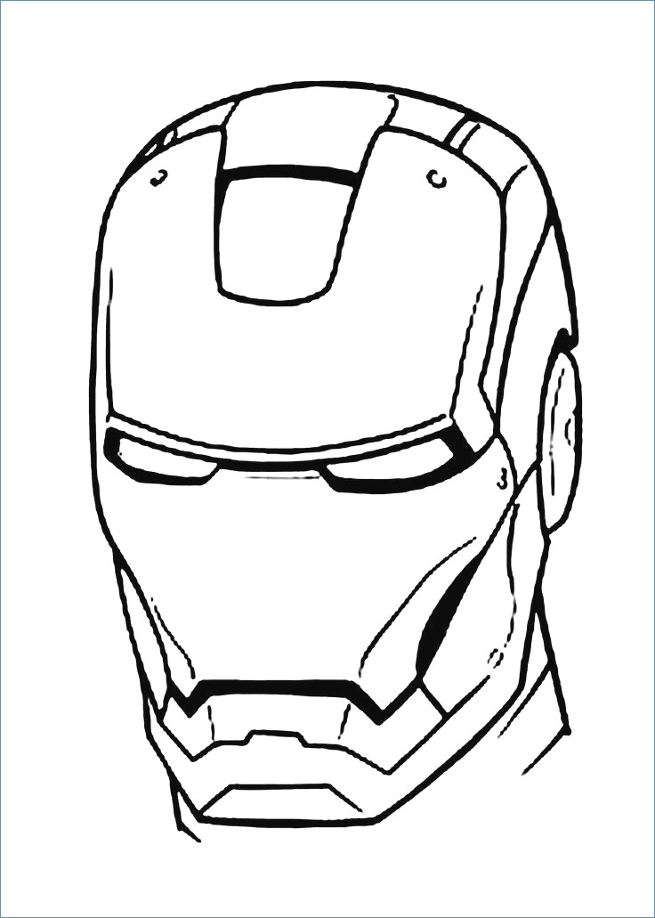 736x1031 Iron Man Mask Superheroes Coloring Pages