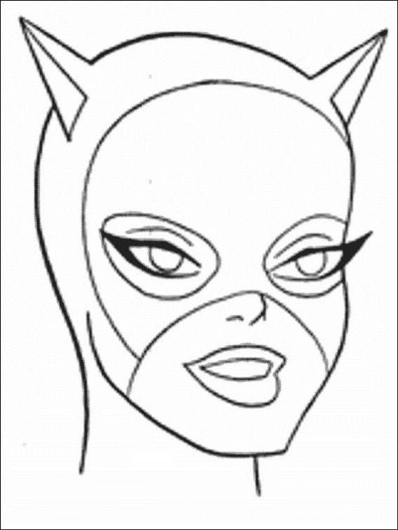 566x754 Catwoman Mask Coloring Page Kids Coloring Pages