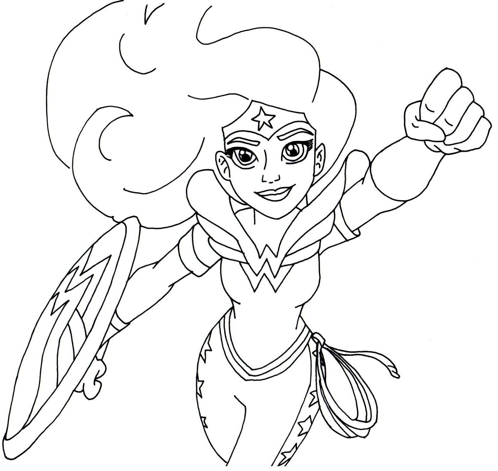 1600x1515 Beautiful Free Printable Super Hero High Coloring Page For Wonder