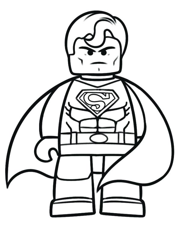 595x784 Lego Superman Coloring Pages Superman Coloring Pages Large Size